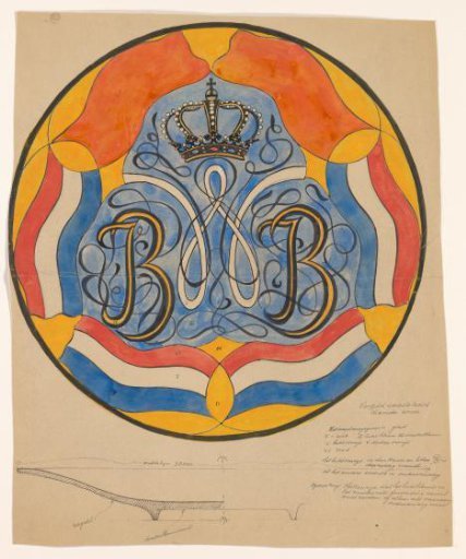 Design for a gilded enamel plate