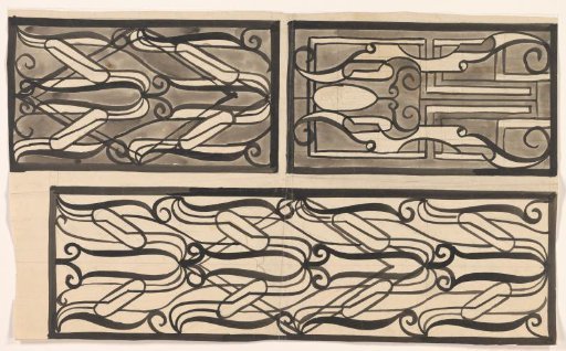 Three ornamental panel designs