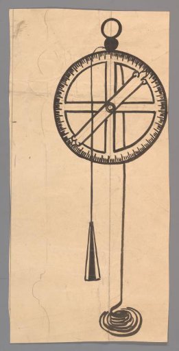 Measuring wheel with conical weight
