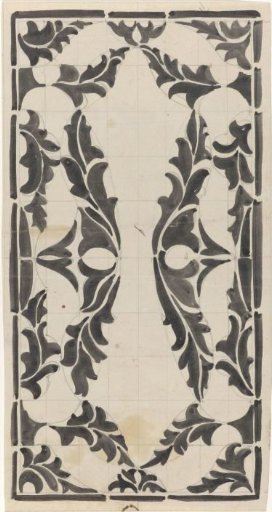 Decorative design with leaf motif