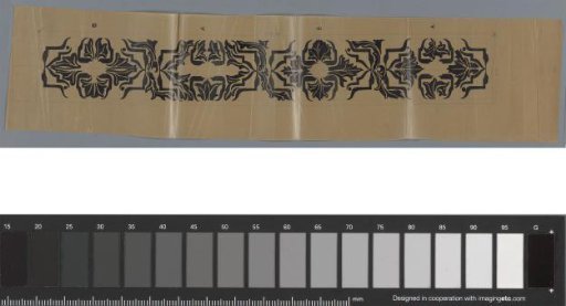 Design for a decorative panel, with stylized flowers
