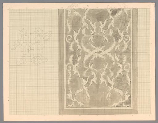 Design for a Carpet (?) with Leaf Motif