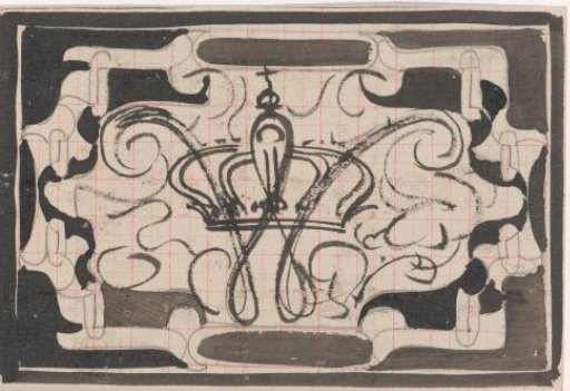 Decorative design with crowned W