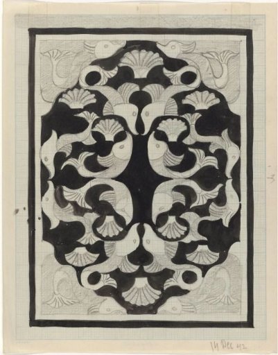 Decorative design with fish