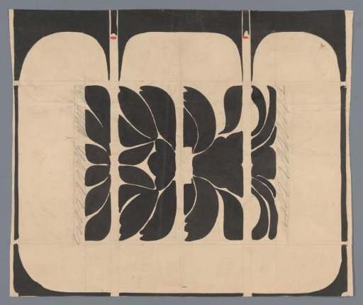 Design for the front of a book cover with floral motif