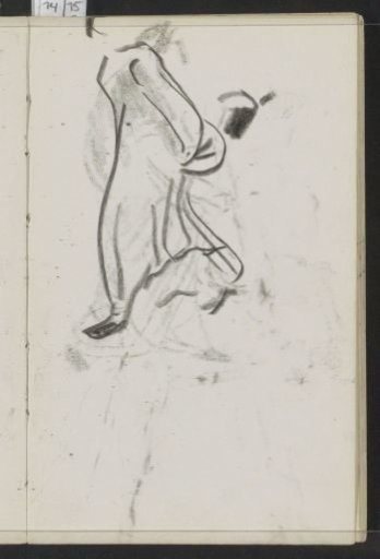 Walking figure in a cape