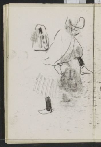 Walking woman in a skirt and a foot