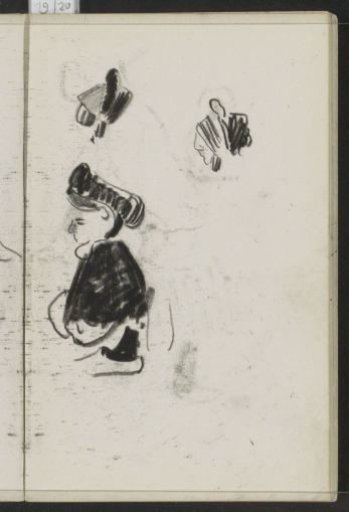Woman with a hat and a foot