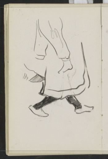 Walking legs of a man and woman