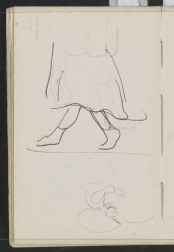 Feet under a skirt