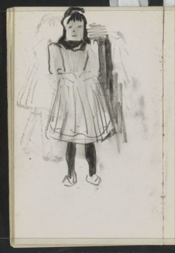 Standing girl in a dress