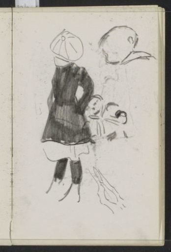 Figure in a dress and cape