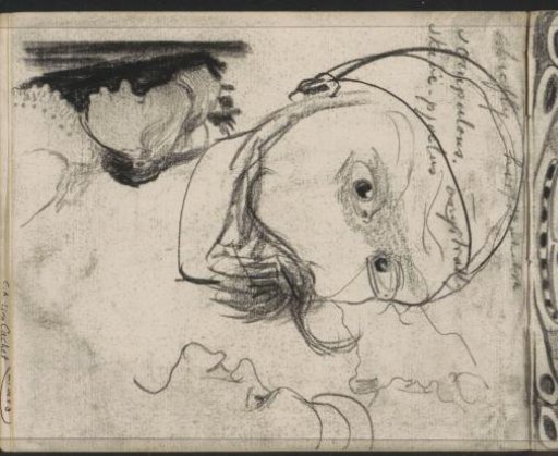 Head of a man with a mustache