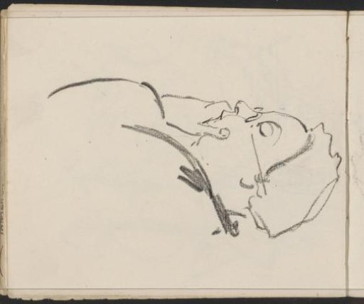 Head of an old woman with spectacles and a cap