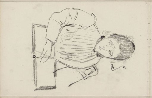 Woman with Her Hand on an Open Book