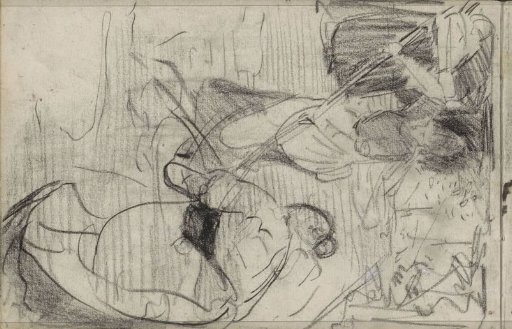 Woman sweeping a floor with a broom