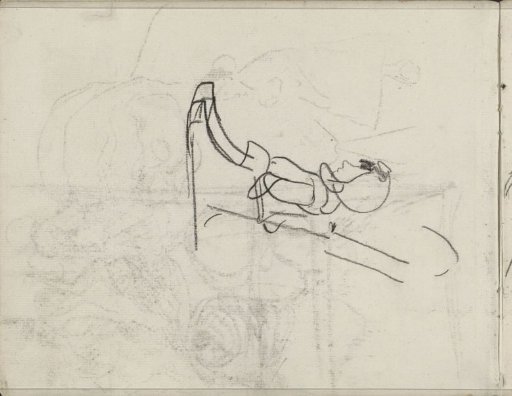 Seated child on a sled