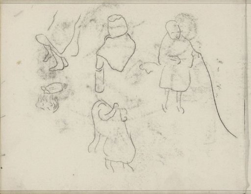 Children, including a child with a skipping rope