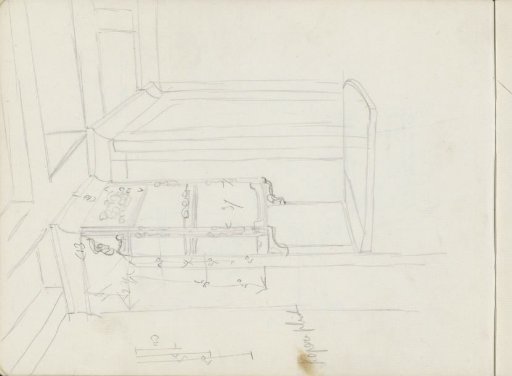 Wall and ceiling of an interior