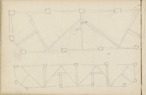 Decorative pattern with squares, rectangles and triangles