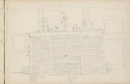 Objects on a mantelpiece