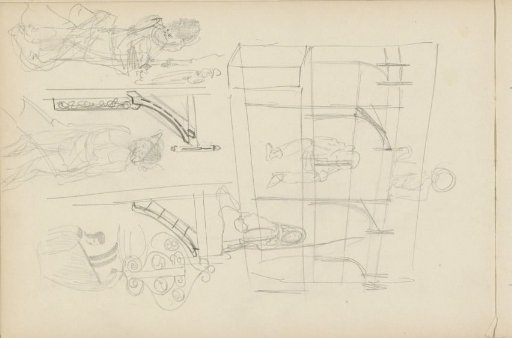 Architectural studies, figures and ornaments