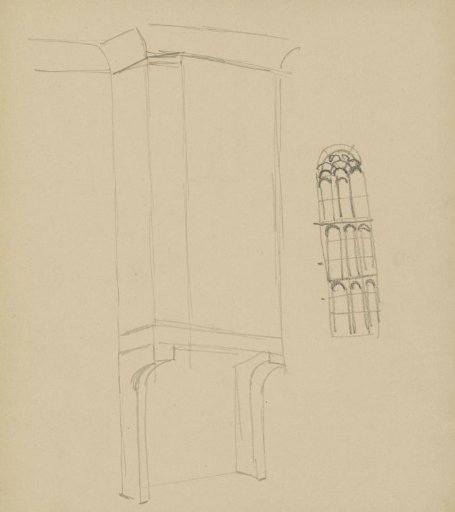 Wall paneling and a church window