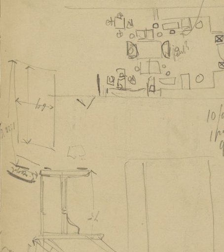 Plan of a salon of the ship 'Grotius'