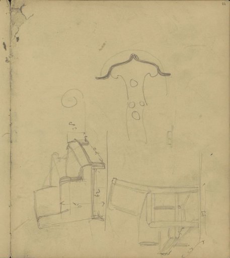Designs for an armchair
