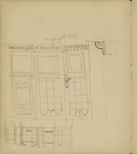 Design for the doors of the dining salon of the ship 'Grotius'