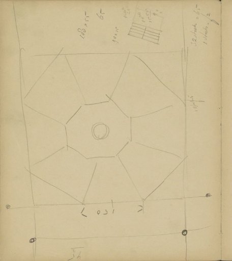 Design for the dome roof of the ship 'Grotius'