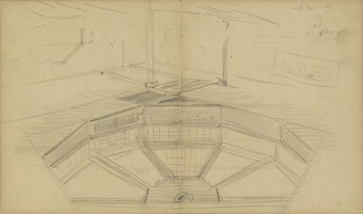 Design for the dome roof of the ship 'Grotius'