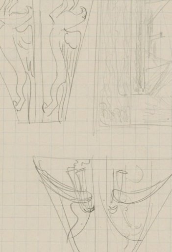 Ornaments with ships, birds and flowers