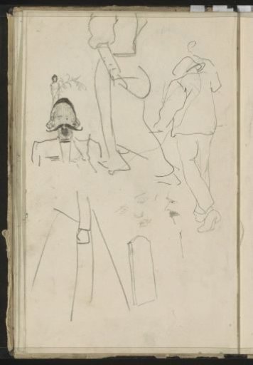 Figure Studies, including a man with a mustache