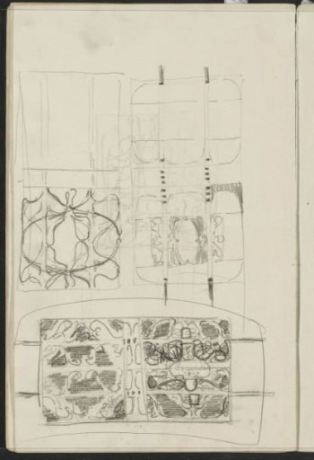 Design for a Bookbinding and Ornaments with Flowers
