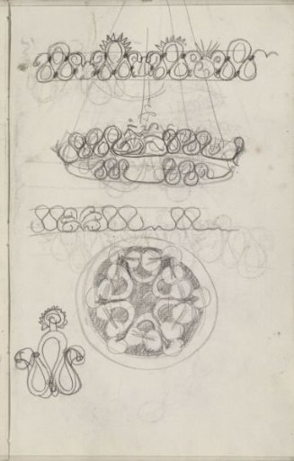 Designs for decorations for a hanging lamp