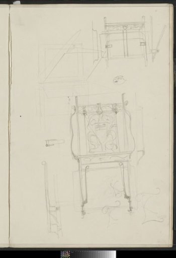 Designs for a cabinet and a mantelpiece