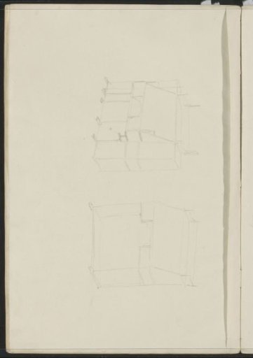 Design for a cabinet and a writing desk
