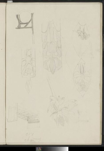 Flowers and designs for a chair and bed