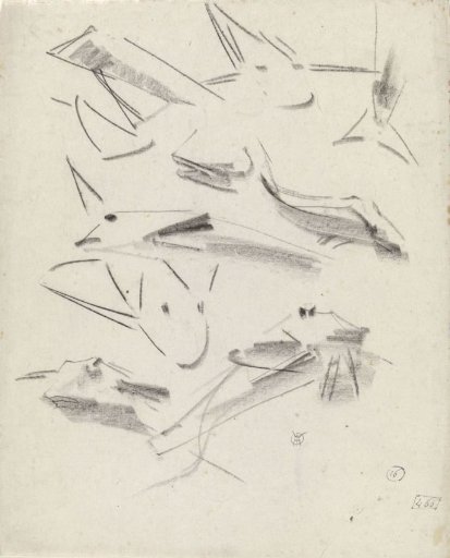 Sketches of pikes and detail studies