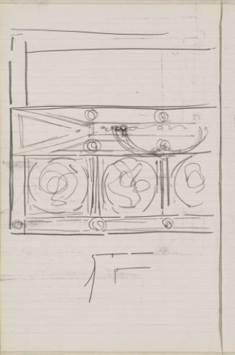 Decorated panel or furniture