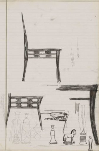 Chairs and chess pieces