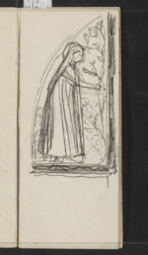 Standing woman by a plant