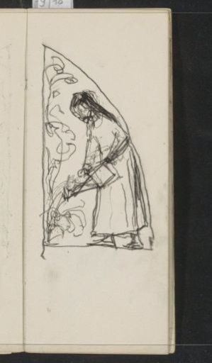 Woman watering a plant with a watering can