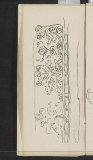 Band with a floral motif and egg-and-dart molding