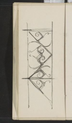 Band with heart-shaped scrollwork