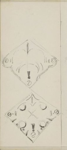 Diamond-shaped ornaments