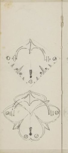 Diamond-shaped and floral ornament