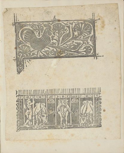 Two ornaments with animals