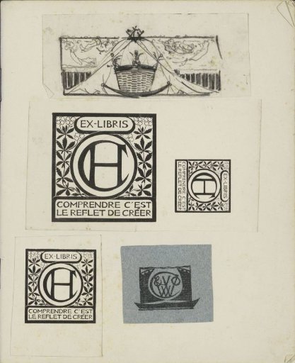 Ex libris and a design for a monogram